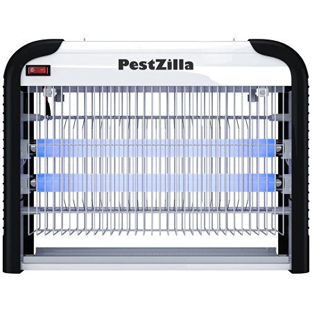 PestZilla™ Robust UV Electronic Bug Zapper - 20 Watts, Large-area Protection - Up to 6,000 Sq. Feet / For Indoor Use - Kills Flies, Mosquitoes, Insects, Etc. - Enjoy an Insect Free Environment