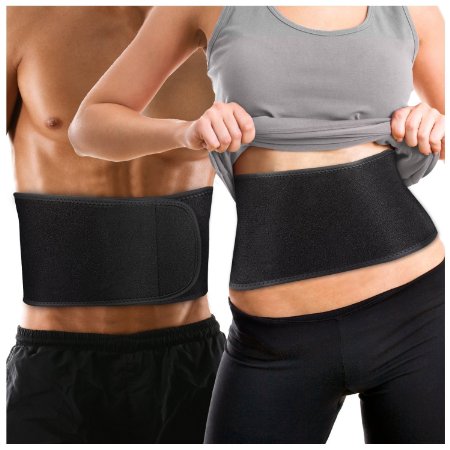 Waist Trimmer Belt for Men & Women, EveShine Weight Loss Ab Belt Exercise Wrap Belt Waist Trainer - Fat Burner Slimmer Belt with Back Lumbar Support - 46 Inch