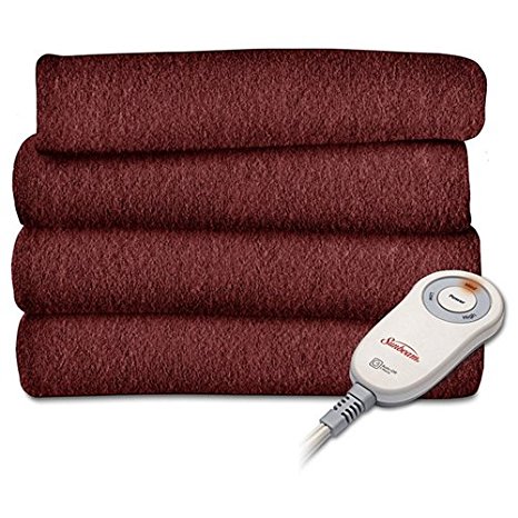 Sunbeam Fleece Heated Throw, Garnet, TSF8US-R310-31A00