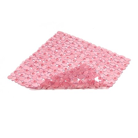 Con-Tact Brand PVC Shower Mat, Mauve Pebble, 21" x 21"