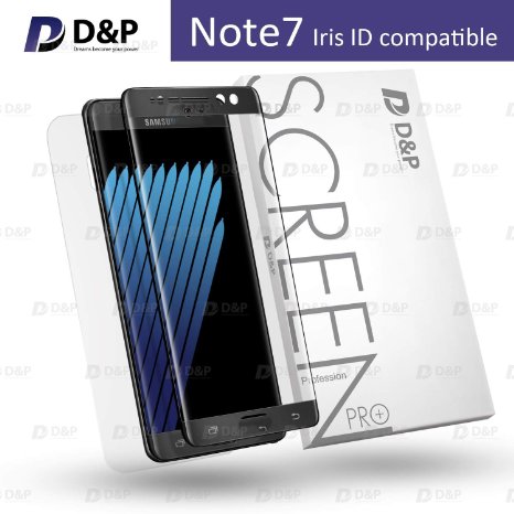 D&P Samsung Galaxy Note 7 3D Curve Fit Tempered Glass Screen Protector,Perfect Fit / Anti-Fingerprint / High-Transparency / Can't Fit All the Cases / Anti-Bubbles / Anti-Scratch[1 1 pack][Black Onyx]
