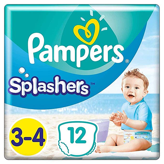 Pampers Splashers Disposable Swim Pants - Size 3/4 (6-11kg) - 12 Nappies