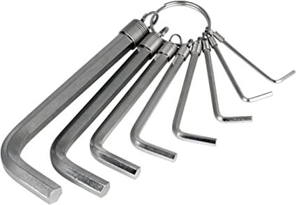 Performance Tool W1113C Tough Chrome Plated Steel Metric Wrench Set with Key Ring Holder, 2-10mm Sizes for Easy Organization