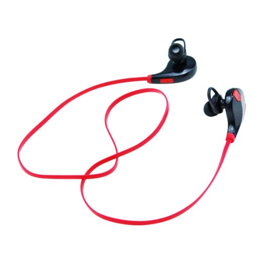 Red Start Tec Bluetooth Earbuds Wireless Stereo Headphones for Iphone 66S Samsung Galaxy S5 S6 Note 45 Smartphones