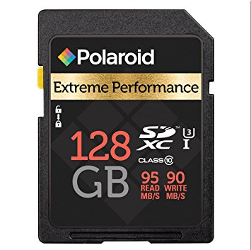 128GB High Speed SD Card U3, UHS-1 Class 10 SDXC Memory Flash Card - Up to 95MB/s Read Speed & 90MB/s Write Speed - Supports Full HD and 4K Ultra HD video recording