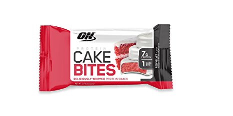 Optimum Nutrition Cake Bites Protein Bar, Red Velvet, 1 Cake Bite Sample, 22 Gram