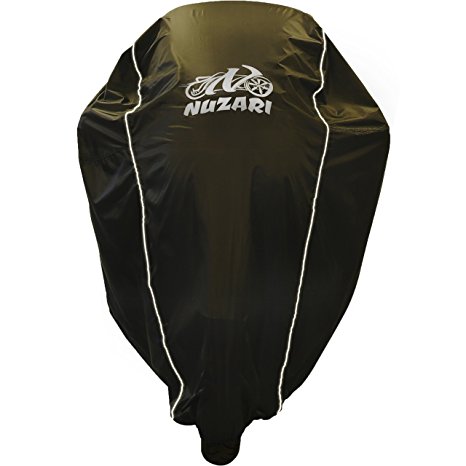 Ultra Light Weight Weather resistant series Motorcycle cover with Brand New Reflective Technology (Extra large black)