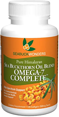 Sea Buckthorn Oil Blend, Omega-7 Complete, 120-Softgels