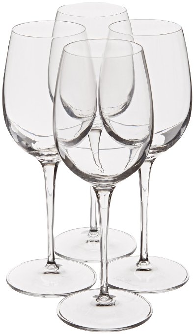 Luigi Bormioli Crescendo 13-Ounce Chardonnay Wine Glasses, Set of 4