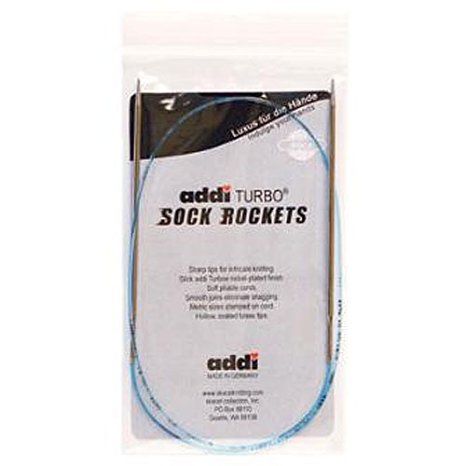 addi Turbo Sock Rockets 40-inch (100cm) Circular Knitting Needle; Size US 2.25 mm 775-40-225