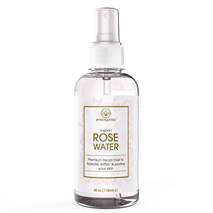 Organic Rose Water Toner Facial Spray - Premium Rose Water For Healthy, Glowing, Irresistible Skin & Hair - Rejuvenating & Refreshing Face Mist Made for Sensitive Skin w No Fillers by Era-Organics