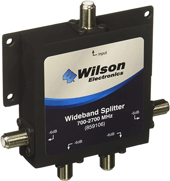 Wilson Electronics -6 dB 4-Way Splitter, F-Female (75 Ohm)