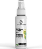 Natural Shoe Deodorizer and Foot Deodorant Spray Use on ANY Shoe or Directly On Feet All Natural Ingredients Like Tea Tree Oil Are Anti-Bacterial To Help Eliminate Odors Spray Directly Into Shoes Or Feet To Deodorize with NO Harmful Chemicals Sweet Peppermint Scent Works Better Than Toxic Foot Balls and Powders Hundreds of Sprays In Each Bottle