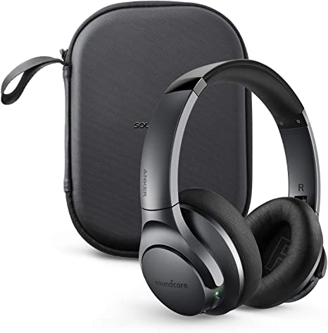 Anker Soundcore Life Q20 Bluetooth Headphones Holiday Edition with Travel Case, Hybrid Active Noise Cancelling, 40H Playtime, Hi-Res Audio, Deep Bass, Wireless Over Ear Headphones for Travel, Work