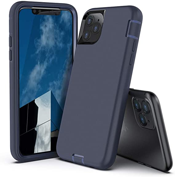 ORIbox Exalted Series Liquid Silicone iPhone 11 pro max Case, Soft-Touch Finish of The Liquid Silicone Exterior Feels, No Regret Case for iPhone 11 pro max for Women & Men, Blue