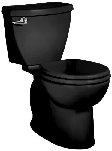 American Standard Cadet 3 Round Front Flowise Two-Piece High Efficiency Toilet with 12-Inch Rough-In, Black Black