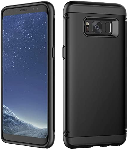 JETech Case Compatible Samsung Galaxy S8, Dual Layer Protective Cover with Shock-Absorption, Black