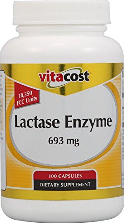 Vitacost Lactase Enzyme 10,350 FCC units -- 693 mg - 100 Capsules