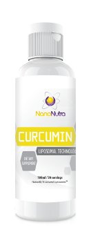Liposomal Curcumin by NanoNutra - The Most Advanced Natural Turmeric Curcumin | Utilizing Sunflower Lecithin Liposomes for Dramatically Increased Absorption | Natural Anti-Inflammatory & Detox Support