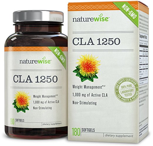 NatureWise CLA 1250, Highest Potency Non-GMO Healthy Weight Management Supplement, All New Super Savings Pkg 360