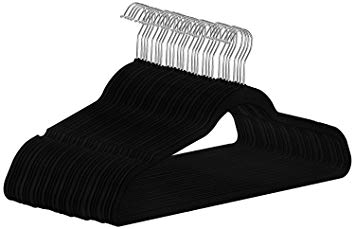 Premium Velvet Suit Hangers - Pack of 30 - Heavy Duty - Non Slip - Black - By Utopia Home