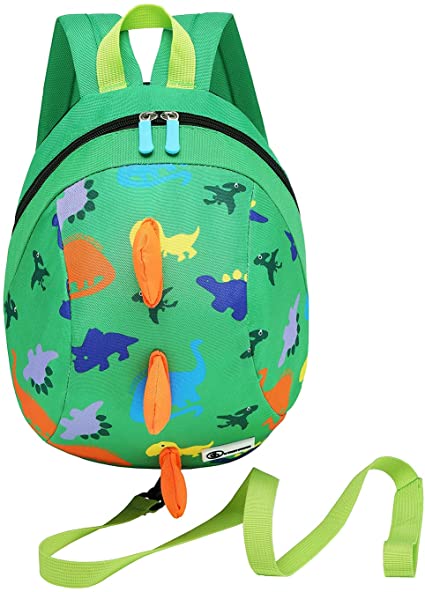 DB Dinosaur Toddler Mini Backpack with Leash, Anti-Lost Children Backpack, Kid snak Cartoon Backpack for Toddler Boys Girls 1-3 Years Old