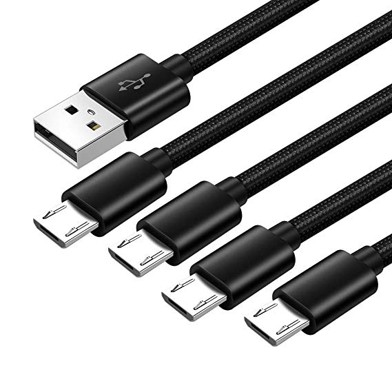Charger Charging Cable for Huawei Mate SE/Ascend Xt2/Mate 10 Lite,LG G4/G3,Tribute Dynasty/HD,Fiesta 2,Volt,Xiaomi Redmi Note 4/5/Plus,REVVL Plus Android Micro USB Cord Fast Charge 3-6-10ft 4 Pack