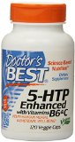 Doctors Best 5-HTP Enhanced with Vitamins B6 and C Vegetable Capsules 120-Count