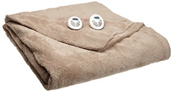 Sunbeam LoftTech Heated Blanket, Queen, Mushroom, BSL8CQS-R772-16A00