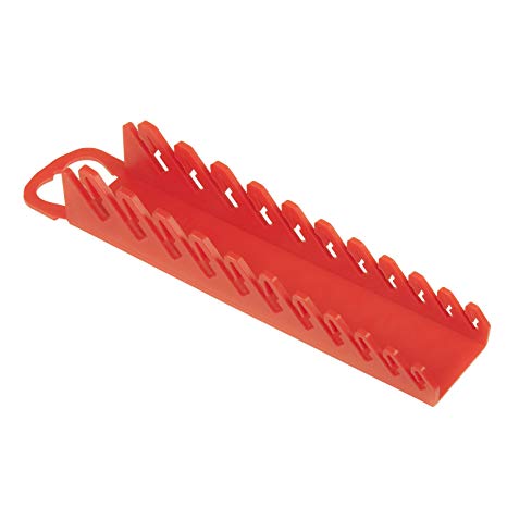Ernst Manufacturing Gripper Stubby Wrench Organizer, 11 Tool, Red