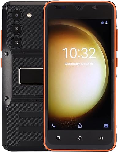 Dilwe Rugged Unlocked Cell Phones, 5.0in Waterproof and Dustproof Smartphone, 4GB 32GB 2.4G WiFi 3G Smartphone for Android 10, 5000mAh Long Battery Life, Face ID GPS (Black)