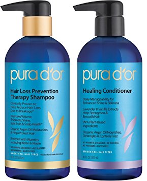 PURA D'OR Hair Loss Prevention Therapy Strengthen & Soothe Combo