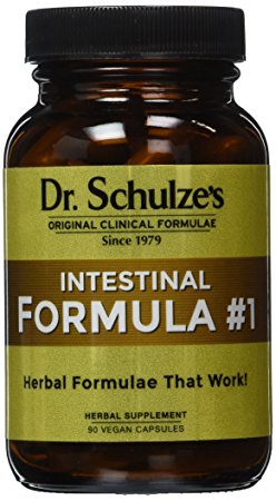 Dr. Schulze's Intestinal Formula #1 Colon Bowel Cleanse 90 Capsule Bottles (3 Pack)