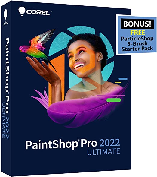 Corel PaintShop Pro 2022 Ultimate | Photo Editing & Graphic Design Software   Creative Bundle | Amazon Exclusive ParticleShop Starter Pack [PC Disc]