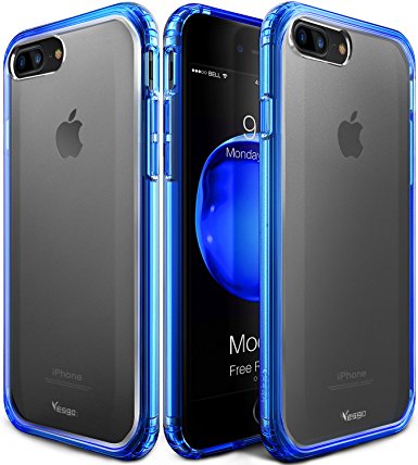 iPhone 8 Plus Case iPhone 7 Plus Case Clear Shockproof Anti-Scratch Protective Case Blue