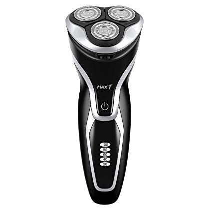 Electric Shaver, Men's Rotary Shavers Electric Shaving Razors Wet and Dry 3D Rechargeable with Pop-up Beard Trimmer IPX7 Waterproof
