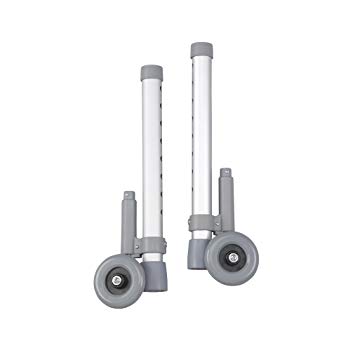 Drive Medical Rear Glide Walker Brakes with 3" Wheel Option, Gray