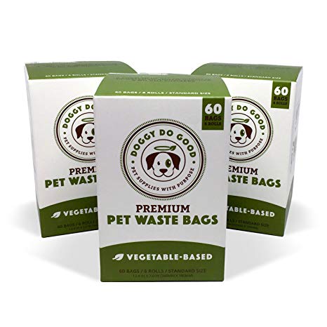 Biodegradable Poop Bags | Dog Waste Bags, Unscented, Vegetable-Based & Eco-Friendly, Premium Thickness & Leak Proof, Easy Detach & Open, Supports Rescues