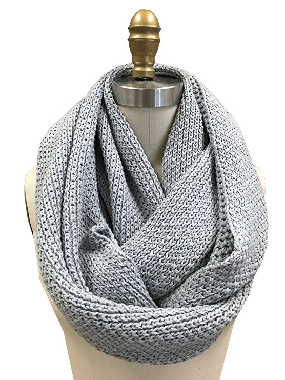 Viverano Men's Organic Cotton Knit Infinity Scarf, Soft, Eco-Friendly, Non-Toxic