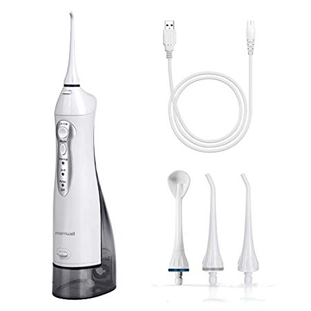 Water Flosser Cordless Teeth Cleaner, 300ML 3 Modes Portable Dental Oral Irrigator USB Rechargeable Electric Dental Flosser for Teeth Braces Bridges Care Home Travel