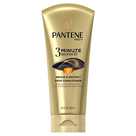 Pantene Repair and Protect 3 Minute Miracle Deep Conditioner, 6 Fluid Ounce  (Pack Of 3)