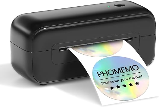 Phomemo Thermal Shipping Label Printer, 4x6 Shipping Label Printer for Shipping Packages/Small Business/Office/Home, Widely Used for Amazon, Ebay, Shopify, Etsy, UPS, FedEx - Black