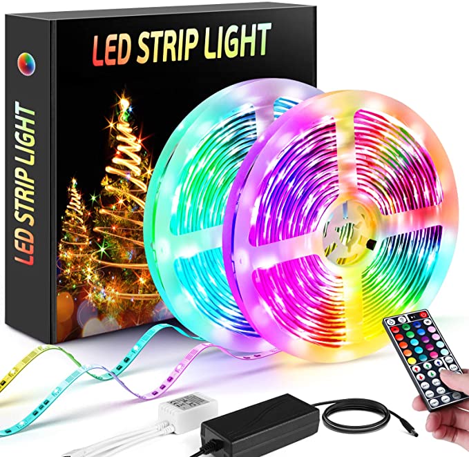 Led Strip Lights, HOKEKI Neon Lights, Led Lights for tv, Lights forbedroom, 32.8ft Smart Lamp, with Remote Control, 7 Lighting Effects, with Waterproof Design, Suitable ForTv, Party, Home Decoration