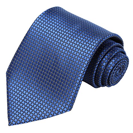 KissTies Mens Extra Long Tie Checkered Plaid Necktie   Gift Box (63'' XL)