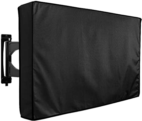 Outdoor TV Cover 40" - 42" - NOW WITH BOTTOM COVER, Quality Weatherproof and Dust-proof Material with FREE Microfiber Cloth. Protect Your TV Now!
