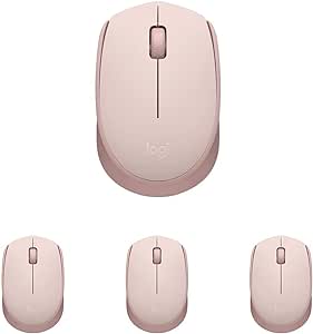 Logitech M170 Wireless Mouse for PC, Mac, Laptop, 2.4 GHz with USB Mini Receiver, Optical Tracking, 12-Months Battery Life, Ambidextrous - Rose (Pack of 4)