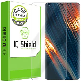 IQ Shield Screen Protector Compatible with Samsung Galaxy S21 Ultra (6.8 inch)(3-Pack)(Case Friendly)[Works with Fingerprint Scanner] Anti-Bubble Clear Film