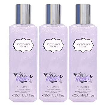 Victoria's Secret Shimmer Fragrance Mist Lot of 3 (Tease Rebel)