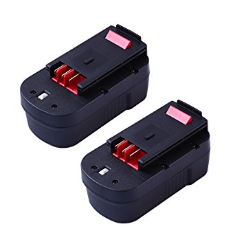 Replace for Black & Decker 18v Battery HPB18 HPB18-OPE 244760-00 A1718 A18 HPB18 Firestorm FS180BX FS18FL Tools 2-Pack SUN POWER