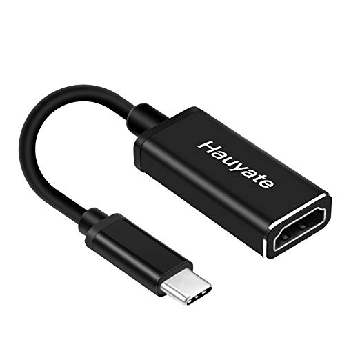 USB C to HDMI Adapter 4K Type C to HDMI Digital AV Adapter Thunderbolt 3 Compatible for MacBook Chromebook Pixel Projector Sumsang Galaxy S8 S9 Yoga 900 (HDMI Black)